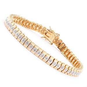 genuine Diamond 18KGP Bracelet